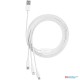 Baseus M+L+C 3.5A 1.5m Superior Series Fast Charging Data Cable White (6M)